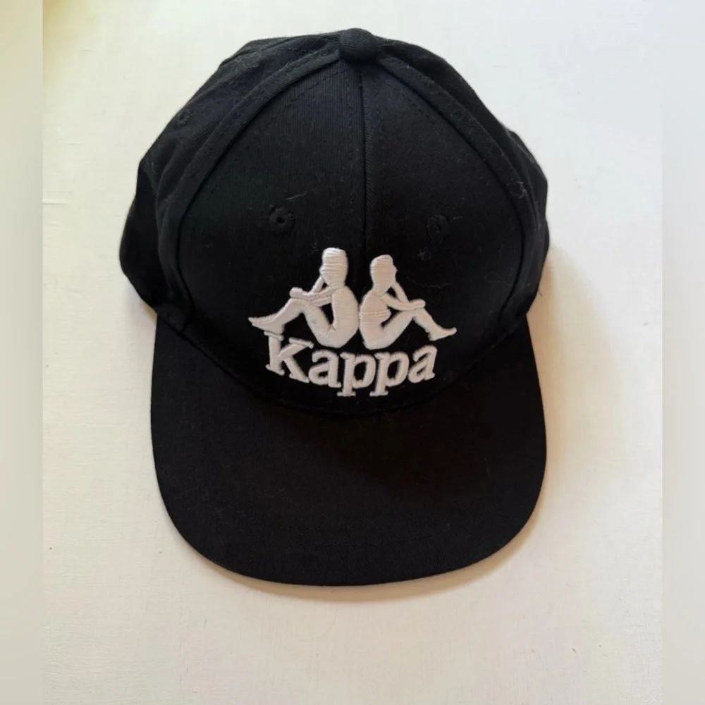 KAPPA BZADEM Hat Snapback Baseball Hat Black Classic Bold Stitched Youth Sz 52